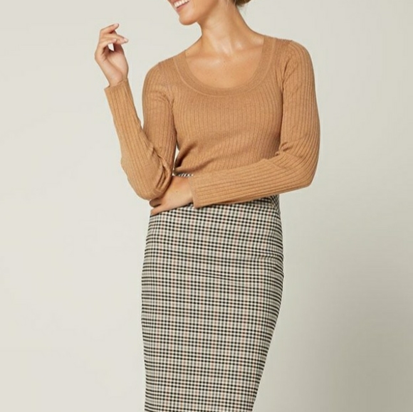 RW&CO | Rib Knit Fitted Long Sleeve Sweater - Picture 2 of 4